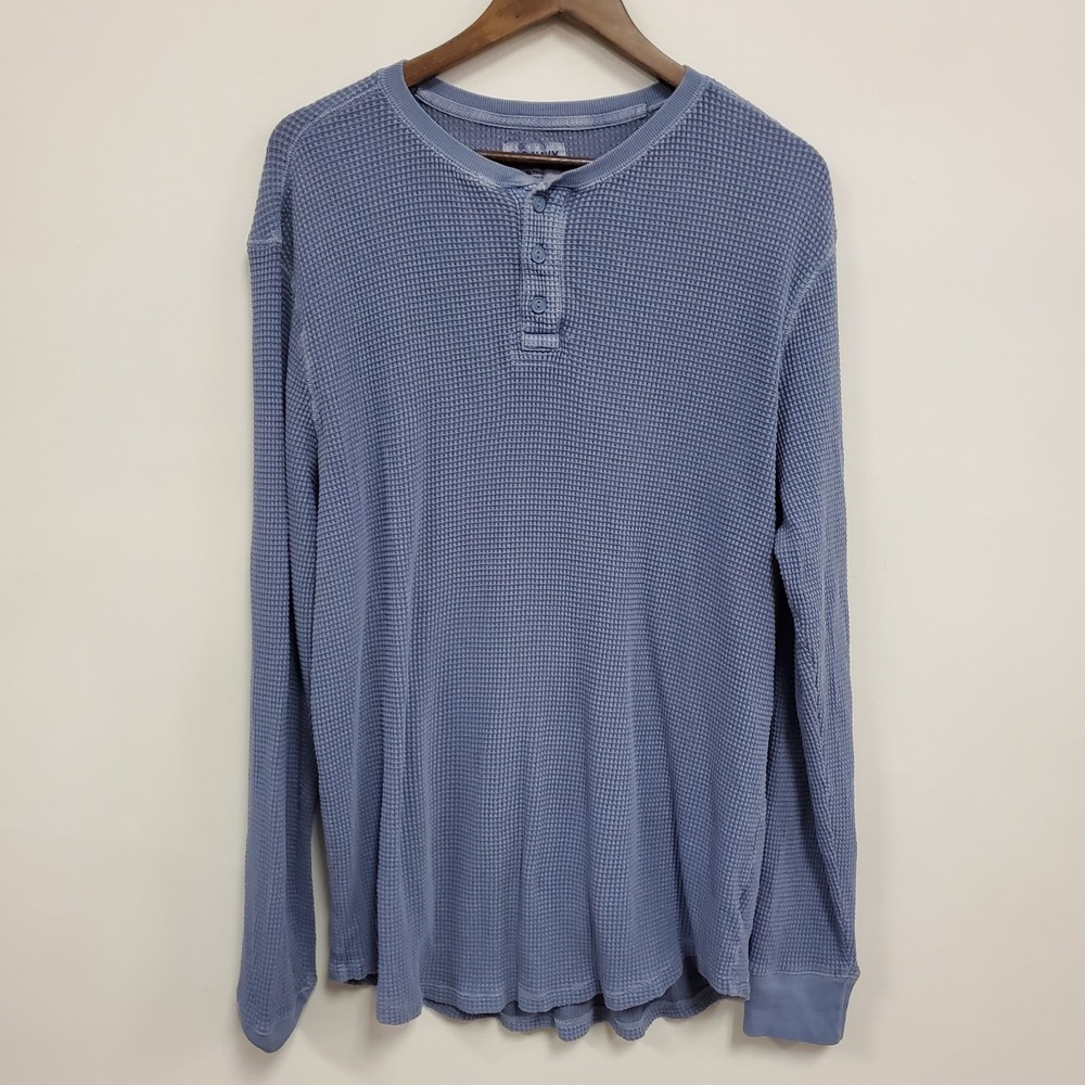Old Navy Mens‎ Long Sleeve Waffle Knit Thermal Shirt Size XL Tall Preppy Layers